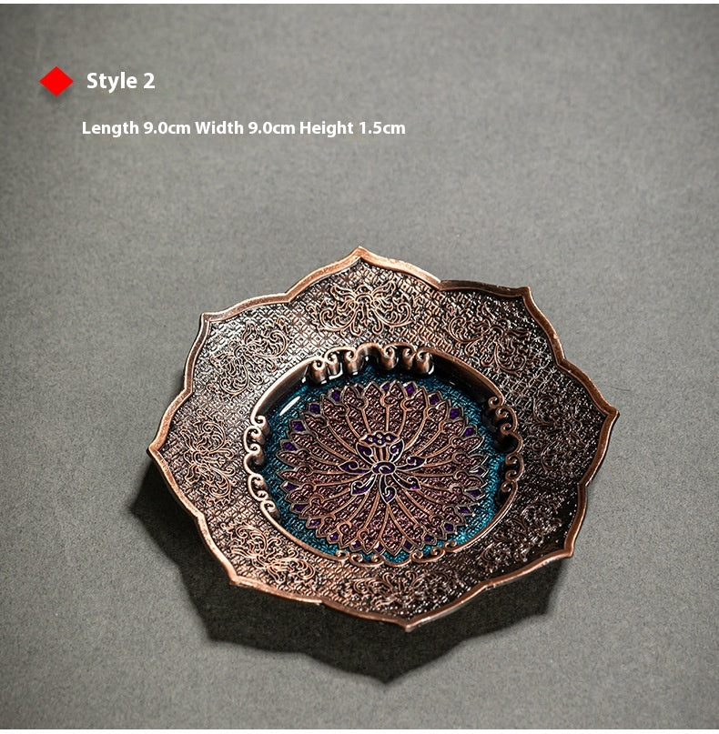 Enamel Japanese Style Metal Tea Cup Coaster