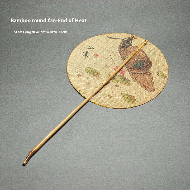 Rollable Bamboo Woven Waist Fan