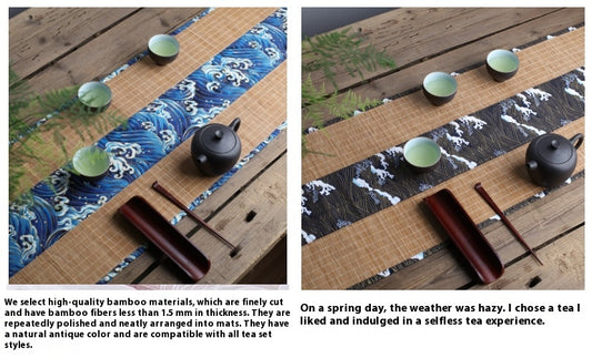 Chinese Retro Bamboo Tea Mat