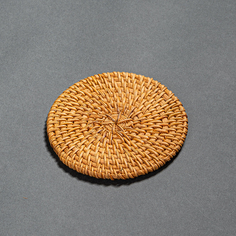 Rattan Woven Coaster Pot