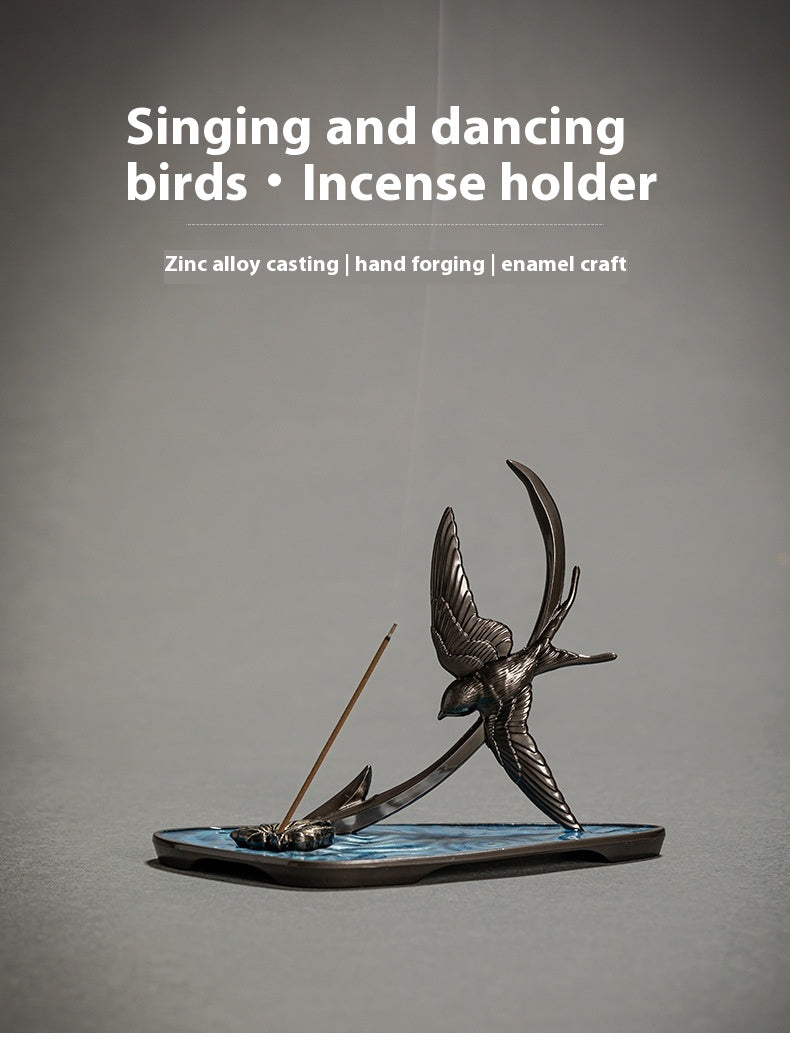 European Retro Zinc Alloy Incense Holder