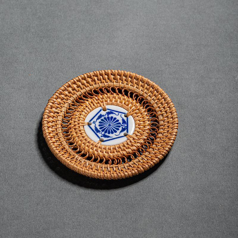 Chinese style creative rattan coaster