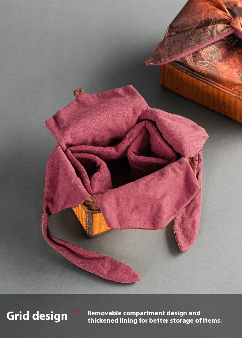 Chinese-Style Portable Bamboo Storage Bag