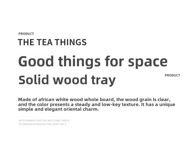 Solid Wood Dry Pour Tea Tray
