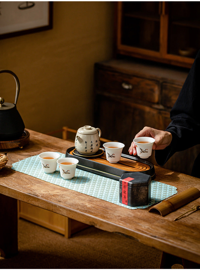 Brocade tea mat