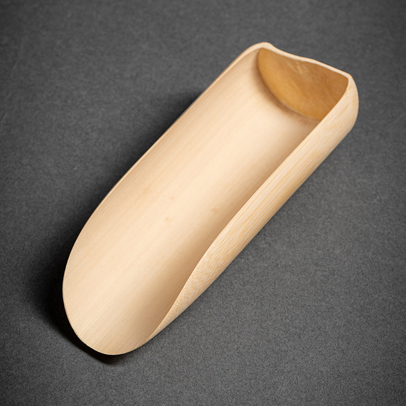 Old-fashioned bamboo tea spoon
