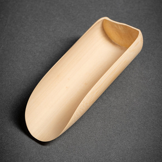 Old-fashioned bamboo tea spoon