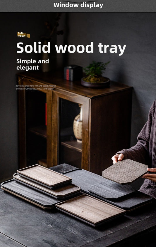 Solid Wood Dry Pour Tea Tray