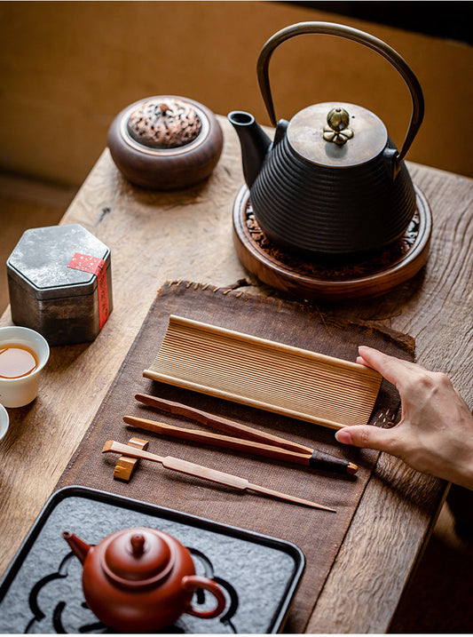 Chinese Retro Bamboo Tea Scoop Three-Piece Set