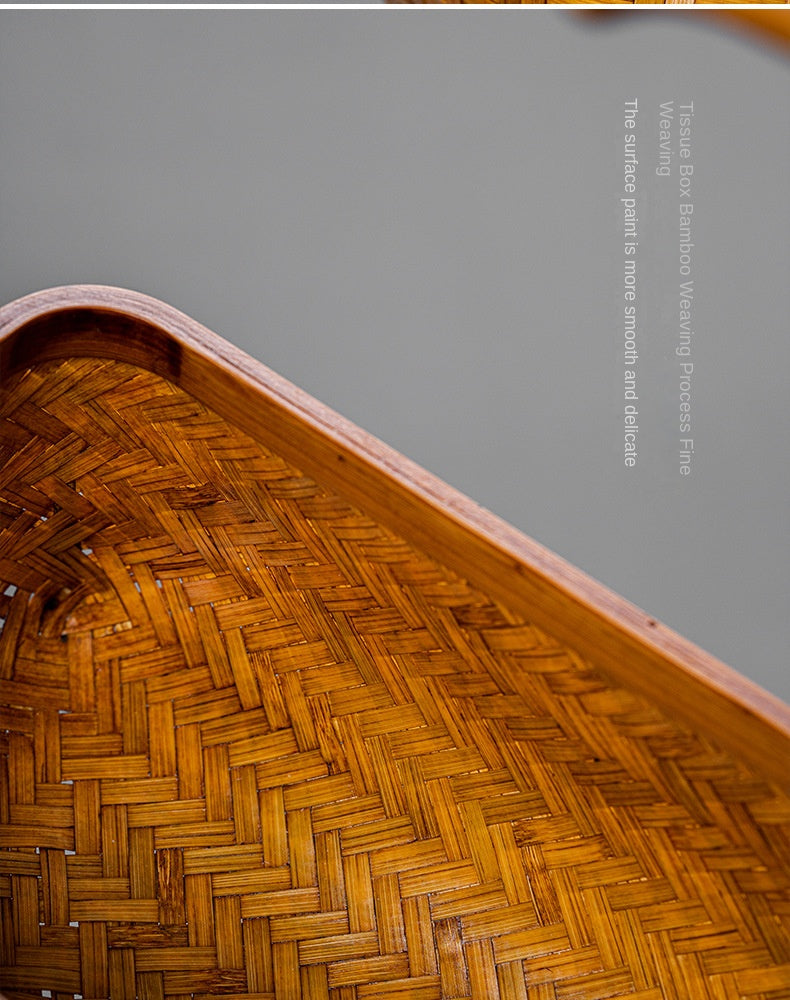 Bamboo Woven Tissue Box