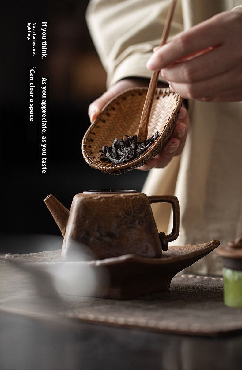 精巧な手作りの禅竹茶杓