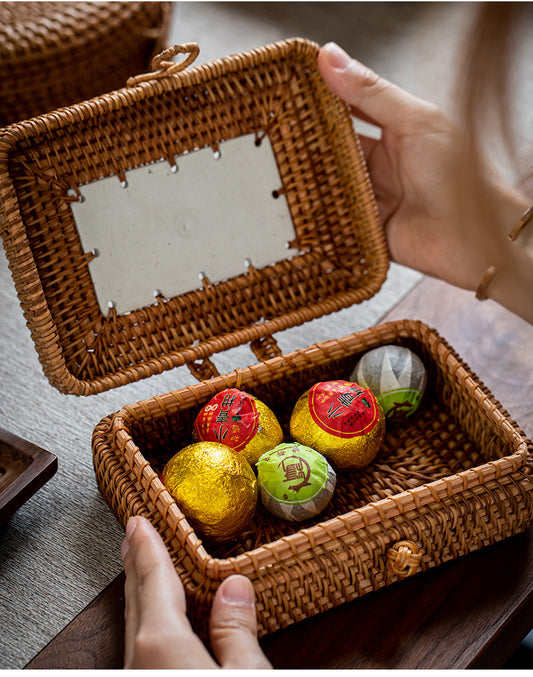 Rattan Woven Pu-erh Tea Box