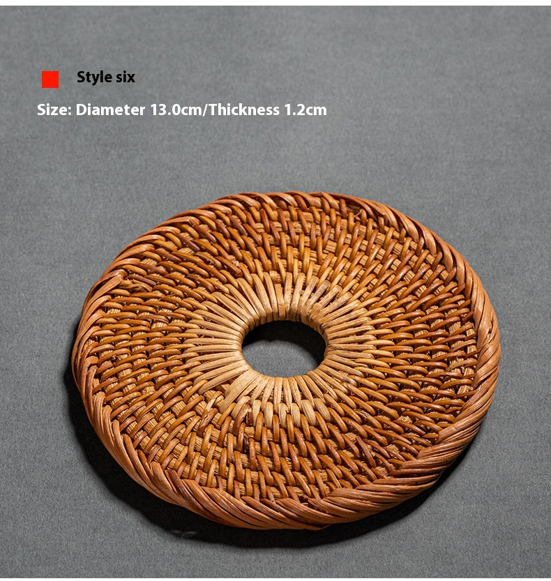 Chinese style creative rattan coaster