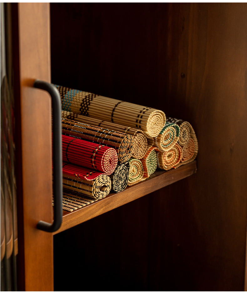 Colorful bamboo mat