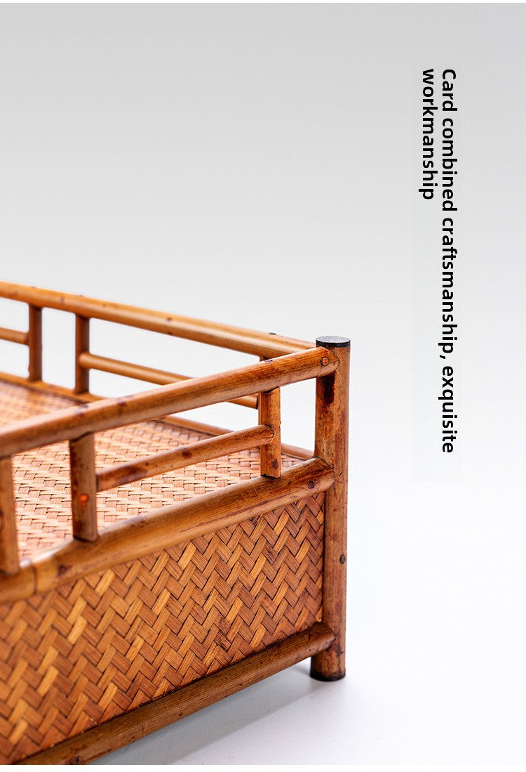 Bamboo mat storage tray