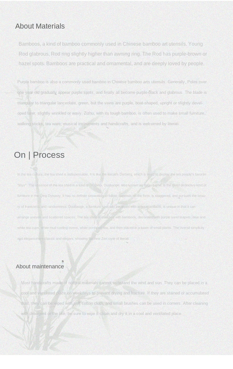 Purple Bamboo Tea Stand