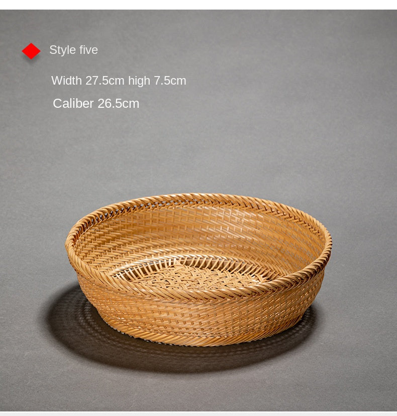 Bamboo Woven Storage Basket with Lid