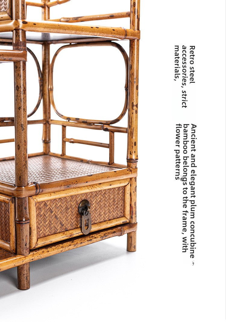 Handmade Bamboo Tea Shelf Curio Stand