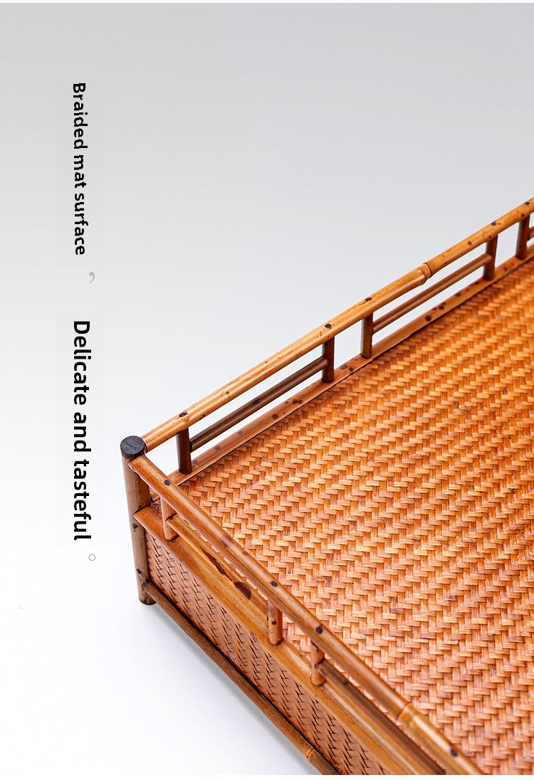 Bamboo mat storage tray