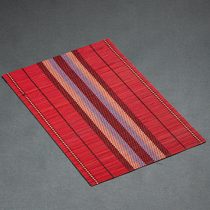 Colorful bamboo mat