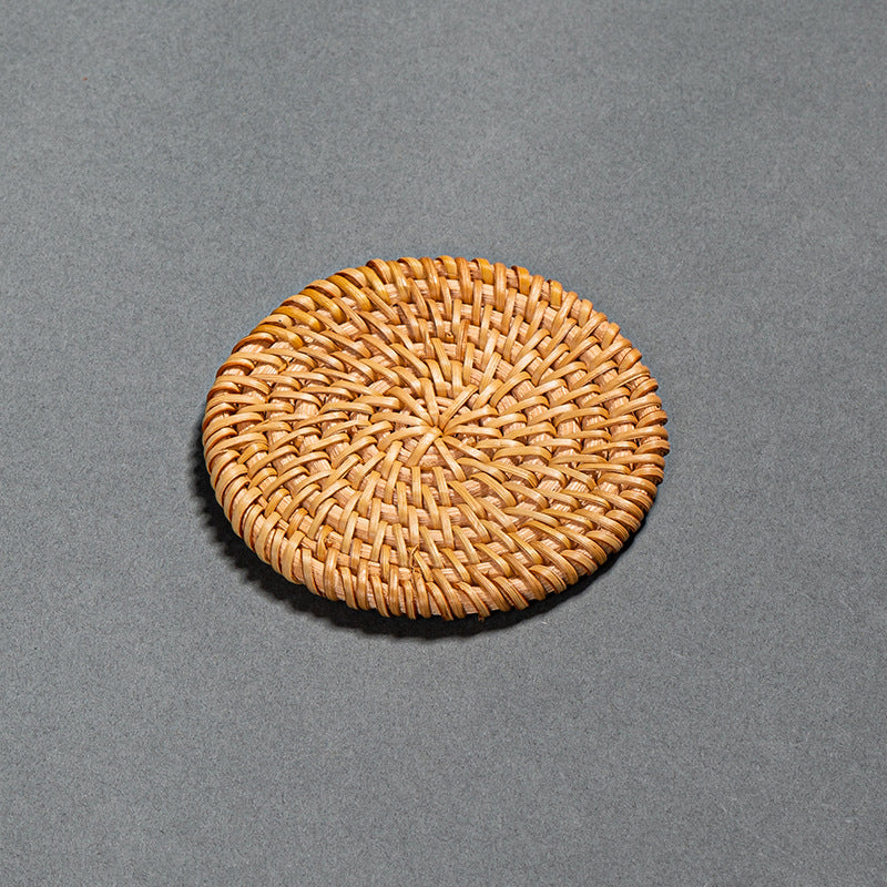 Rattan Woven Coaster Pot