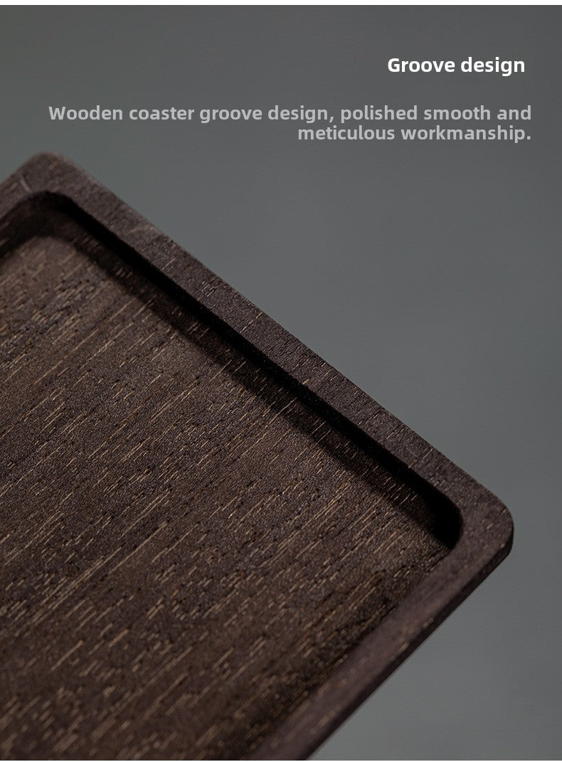 Wooden tea ceremony coaster