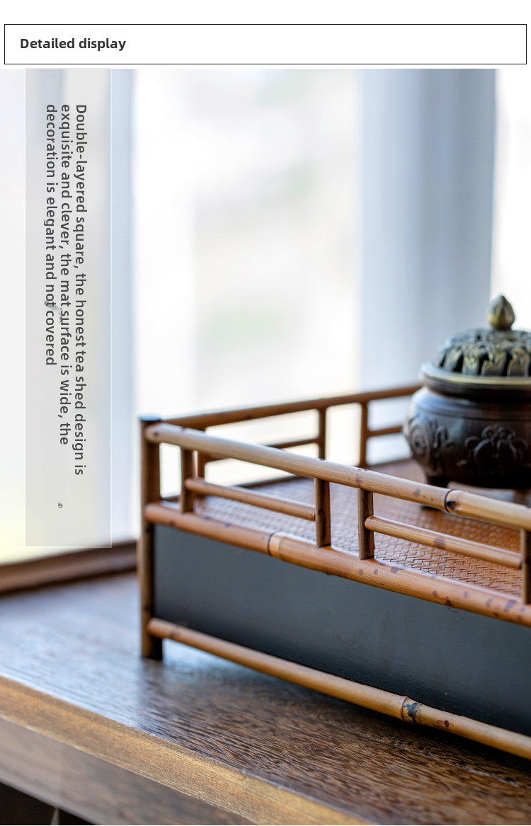 Bamboo mat storage tray