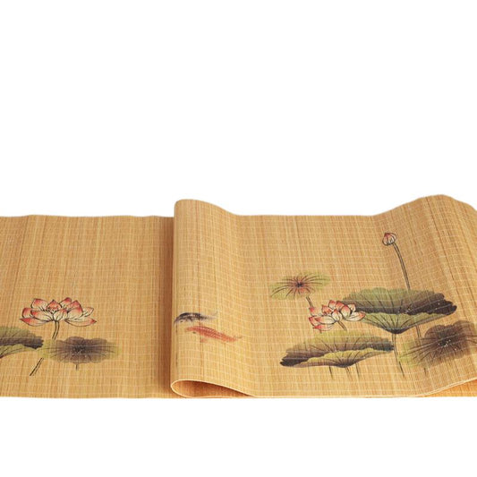 Natural Printed Bamboo Tea Mat Heat Insulation Pad