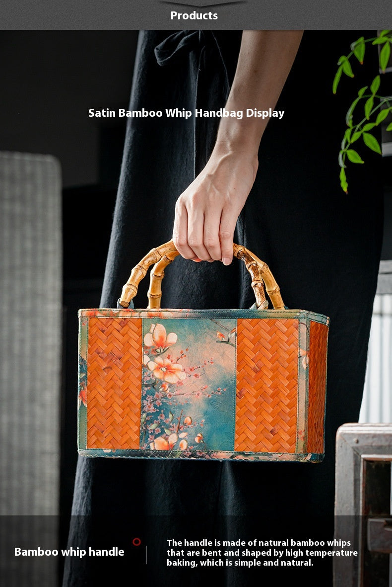 Chinese-Style Portable Bamboo Storage Bag