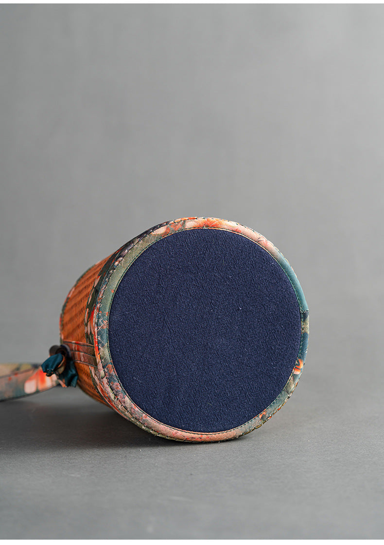 Chinese-Style Portable Bamboo Storage Bag