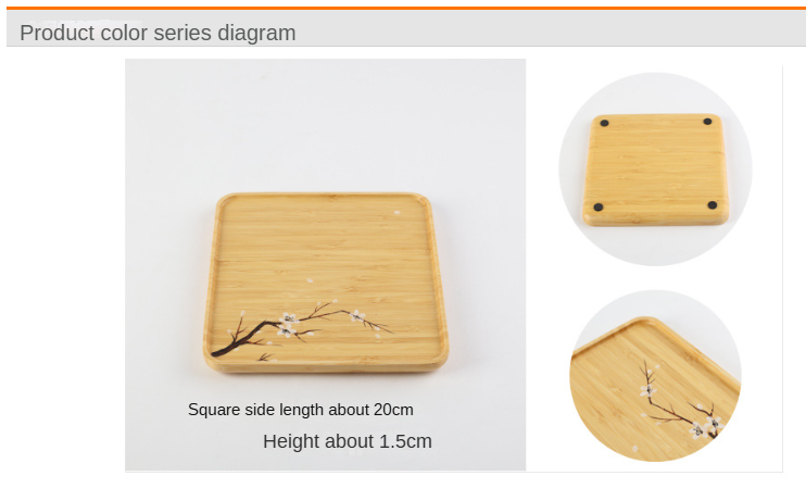 Rectangular Bamboo Tea Tray