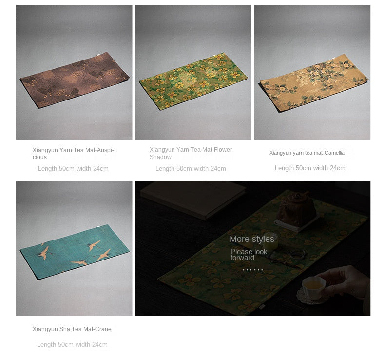 Chinese Style Xiangyun Silk Tea Mat