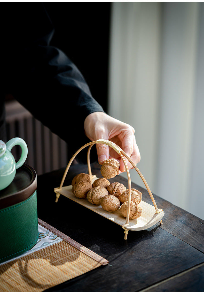 Bamboo Woven Tea Cake Tray