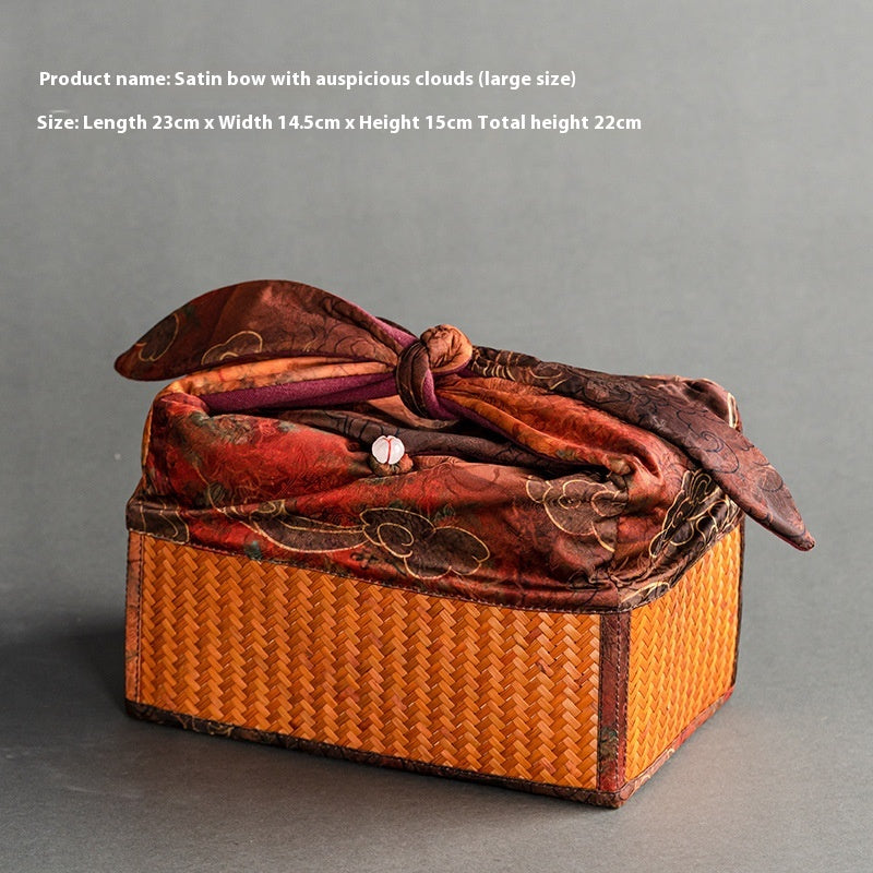 Chinese-Style Portable Bamboo Storage Bag