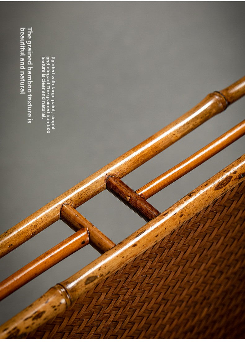 Japanese-style bamboo tea tray