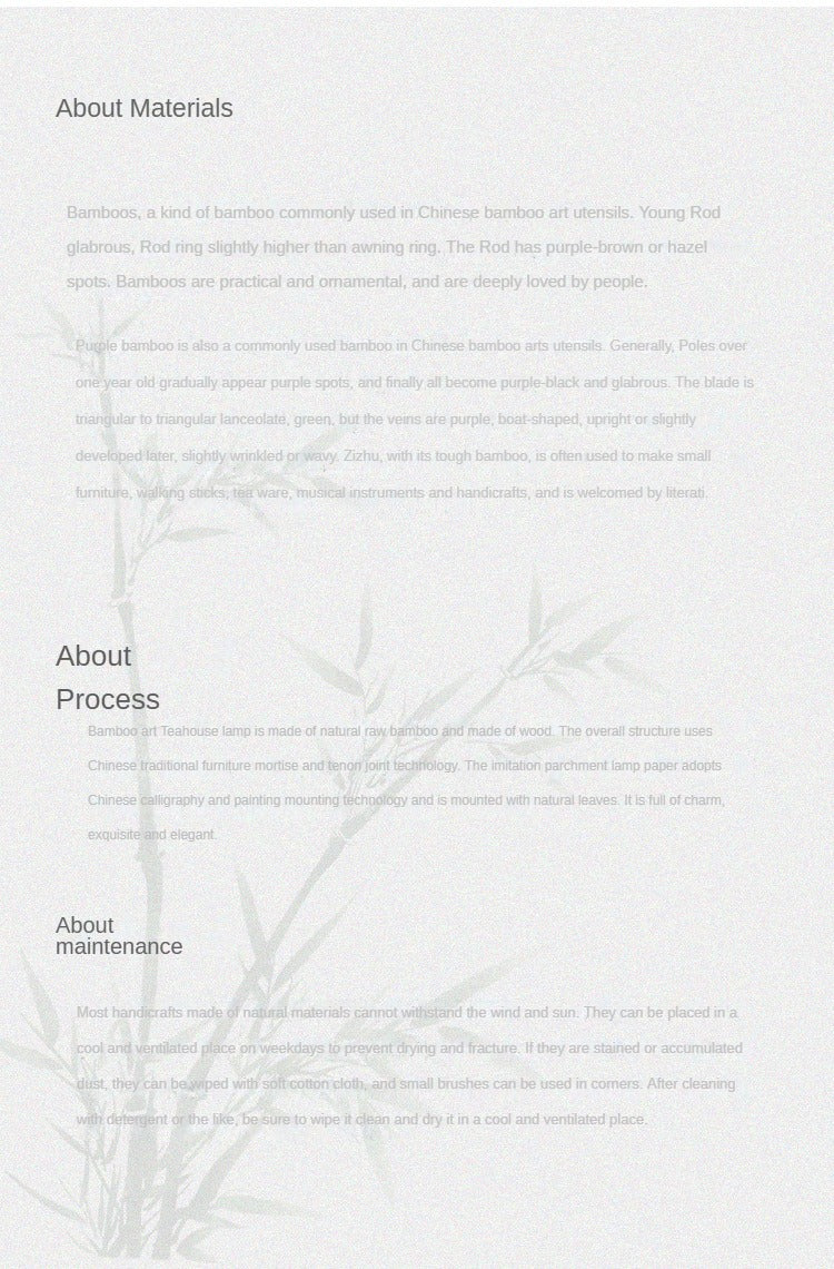 Antique bamboo-made table lamp