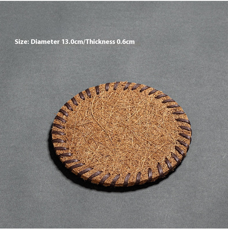Coconut Palm Coaster Tea Mat Thickened Bristle Mat