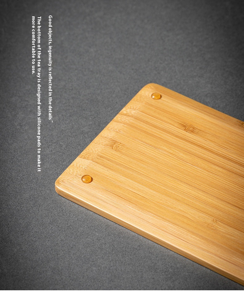 Heavy Bamboo Rectangular Single Layer Simple Tray