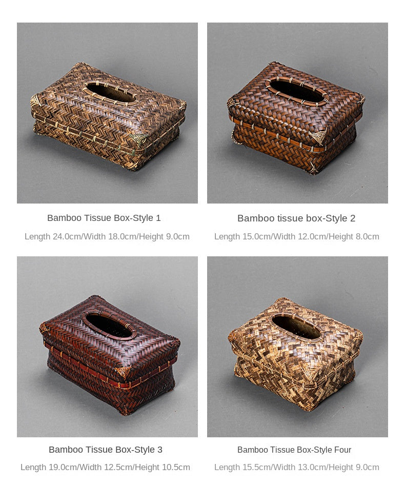 Bamboo Woven Tissue Box