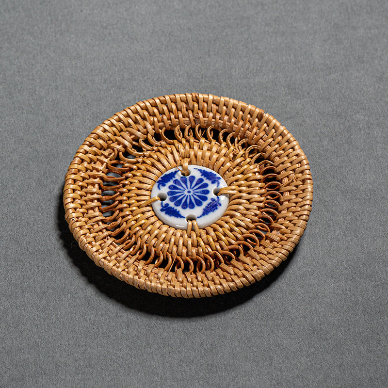 Chinese style creative rattan coaster