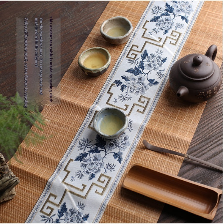 Chinese Ancient Bamboo Tea Mat