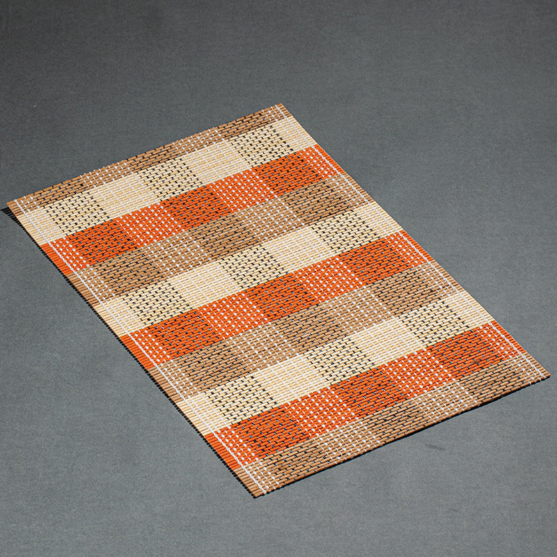 Colorful bamboo mat