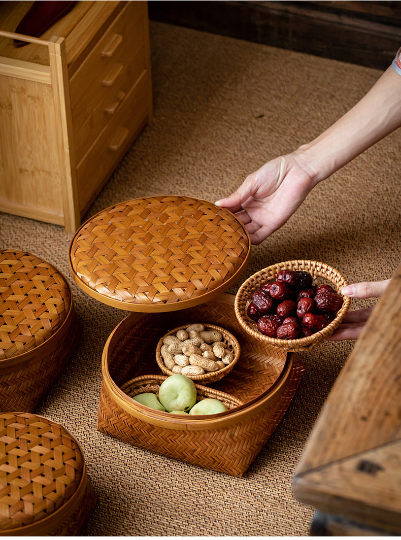 Bamboo Tea Set Storage Box