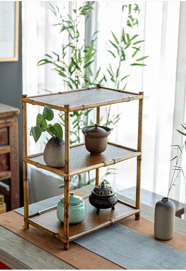 Bamboo Tea Service Plate Tea Ware Storage Cup Holder