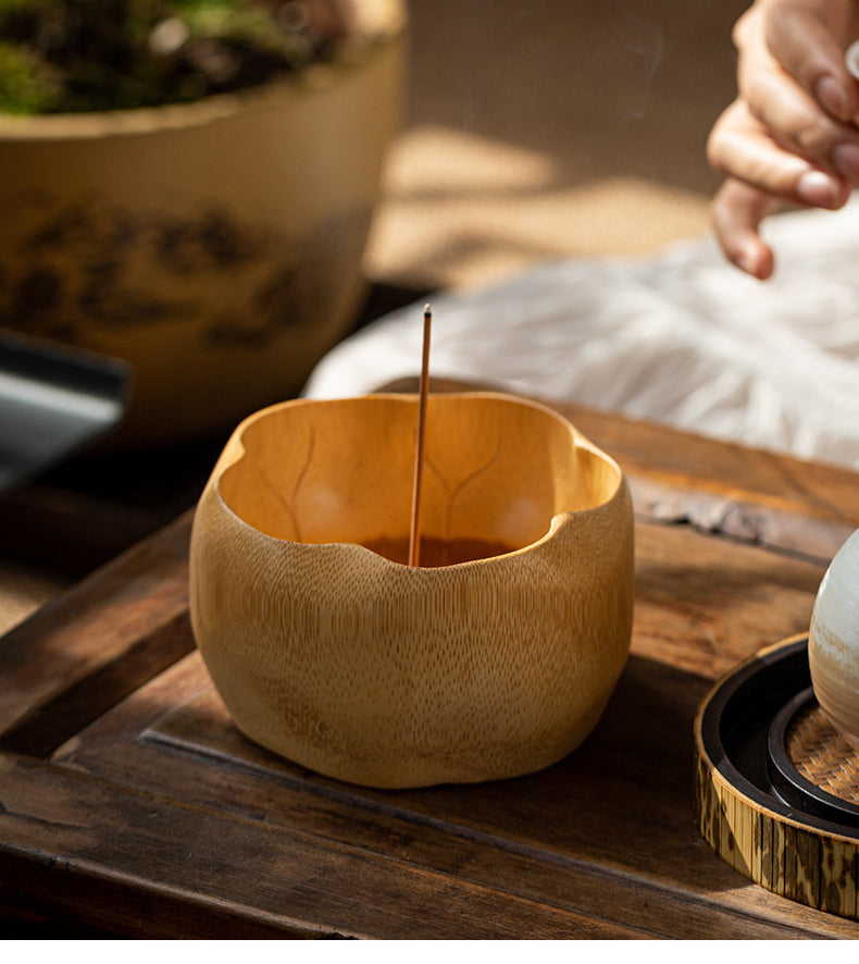 Lotus-shaped incense burner