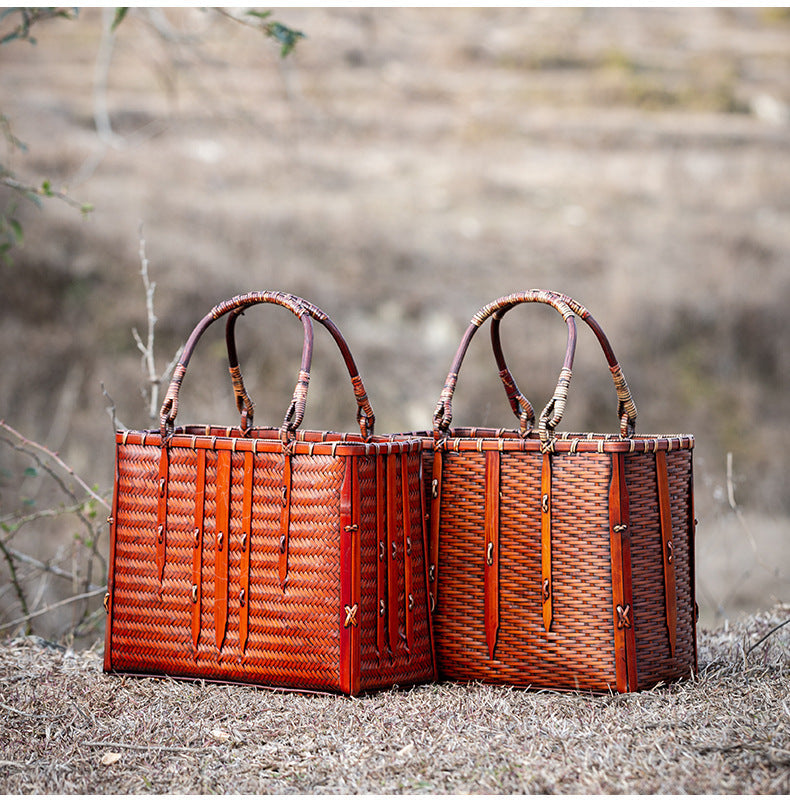 Retro Bamboo Woven Bag