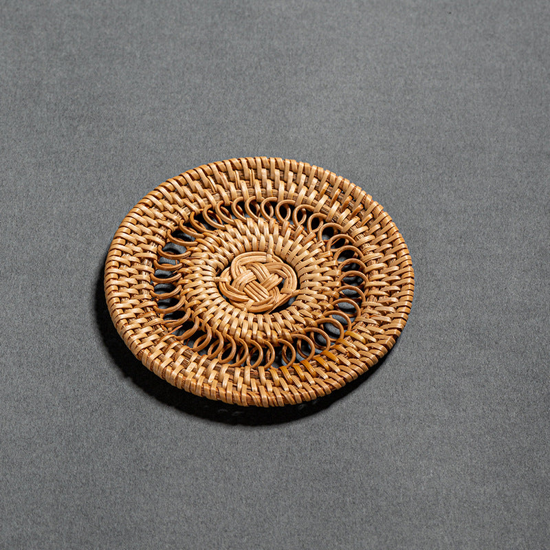 Chinese style creative rattan coaster