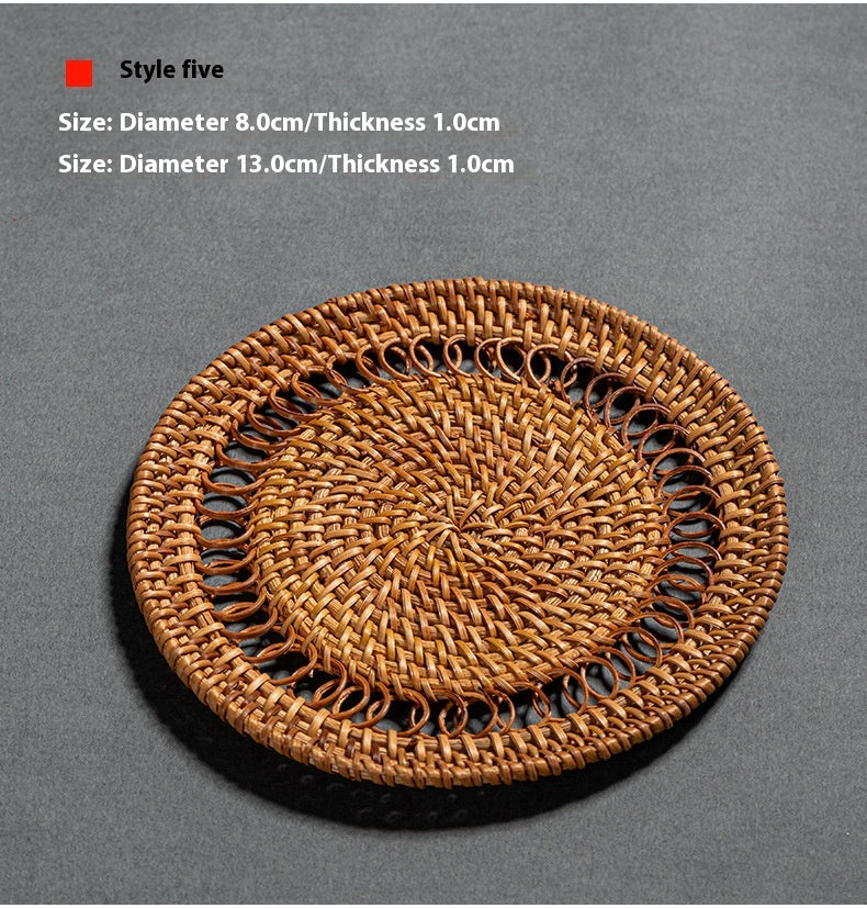 Chinese style creative rattan coaster