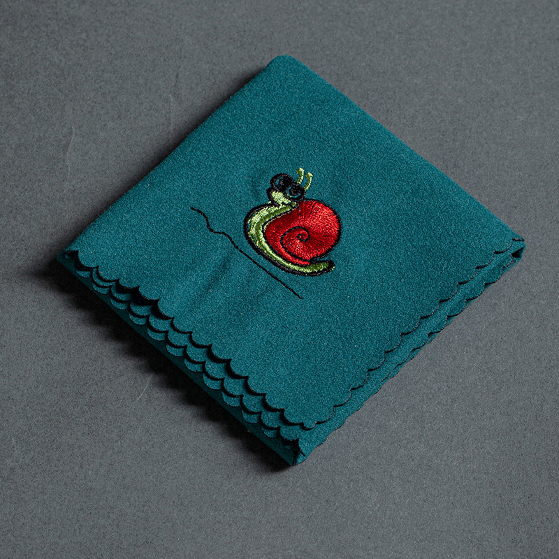 Chinese Style Double-Sided Velvet Embroidered Tea Table Runner