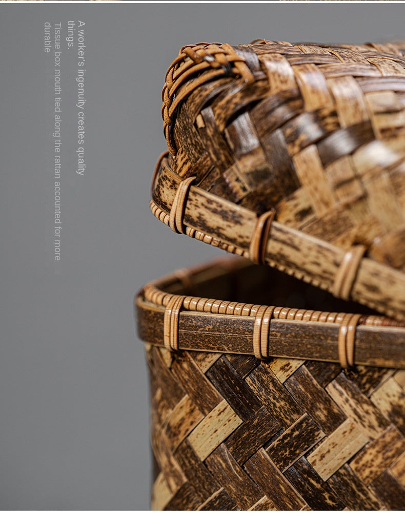 Bamboo Woven Tissue Box